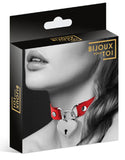 Bijoux Pour Toi : collier cuir rouge cadenas coeur tendance