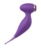 Vibromasseur 2 en 1 violet avec 7 modes de stimulation et 10 modes de vibrations