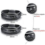 Bracelet Couple <br> Roi Et Reine (Cuir)