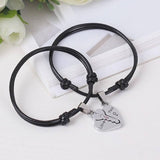 bracelet duo pour couple avec clé et coeur