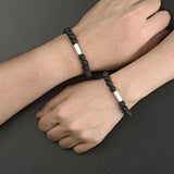 bracelet distance pierre de lave couple