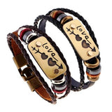 Bracelet Couple <br> LOVE (Cuir)