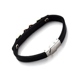 Bracelet Couple <br> 2 Coeurs Pour Femme (Cuir)