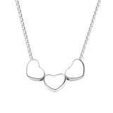 Collier Couple <br> 3 Coeurs (Argent)