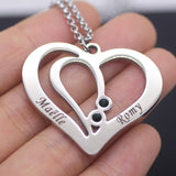 collier coeur prénom