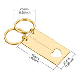 Dimenssion porte-clés date couple