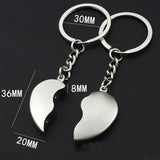 Porte-clé coeur brisé pour couple