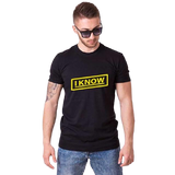 Les 2 T-shirt Couple I Love You & I Know modèle homme