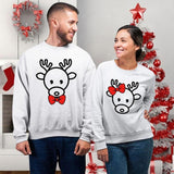 Les 2 Pulls Couple Cerfs de Noël