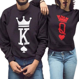 Les 2 Pulls Couple Poker King&Queen pas cher