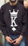 Les 2 Pulls Couple Poker King&Queen modele homme king