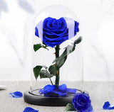 rose en cœur bleu éternelle pour couple